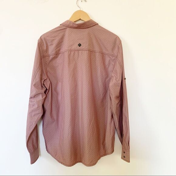 Prana Pink/Beige “Dusty Rose” & White Pattern Casual Button Down Shirt - Picture 7 of 7